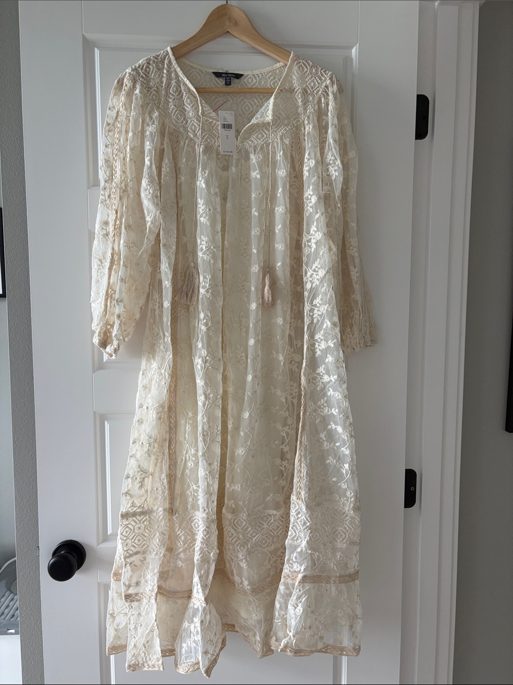 NWT Anthropologie Julia Peasant Lace Embroidery Dress By Blue Tassel Size Small - Picture 5 of 16